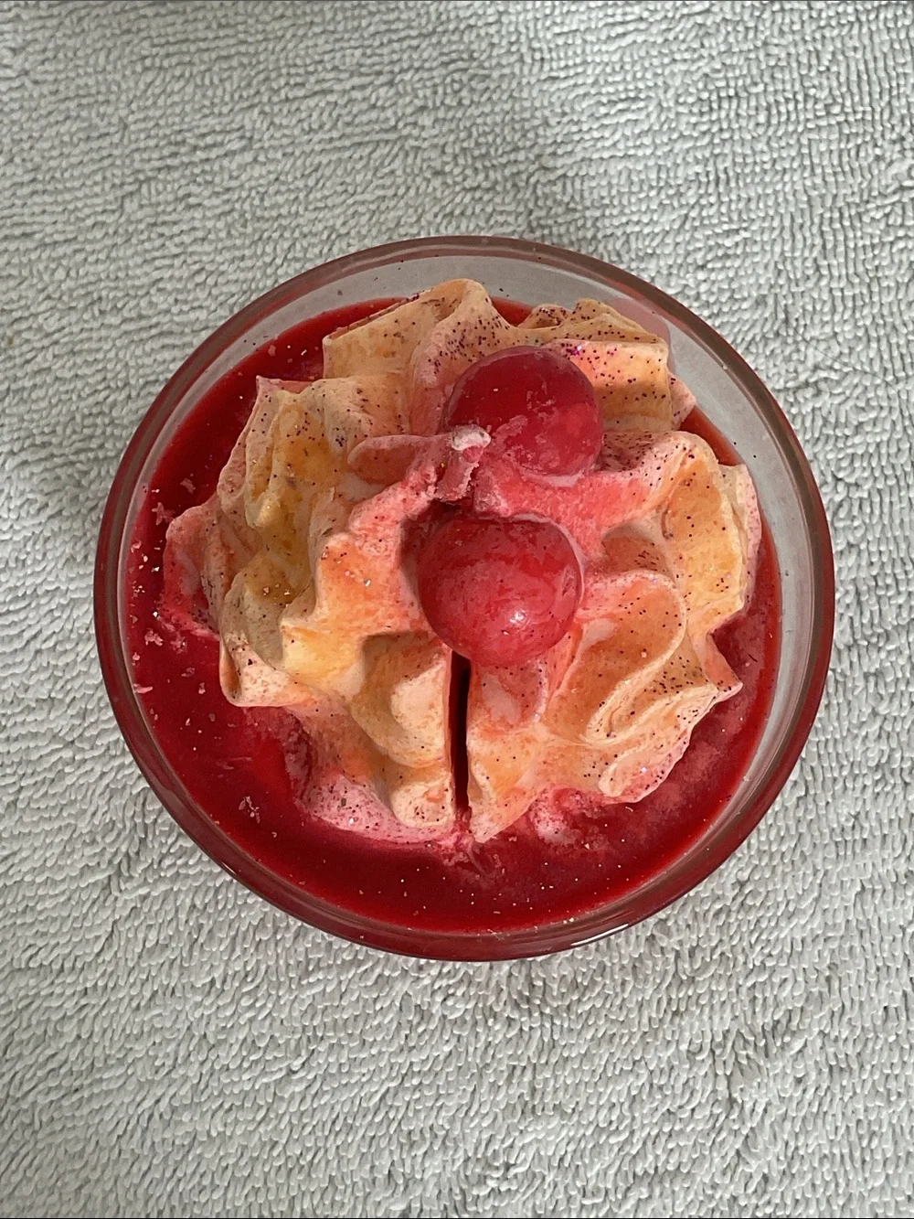 Dulce Candles Passion Fruit Dessert Ice Cream Sundae Soy Wax Candle NWT